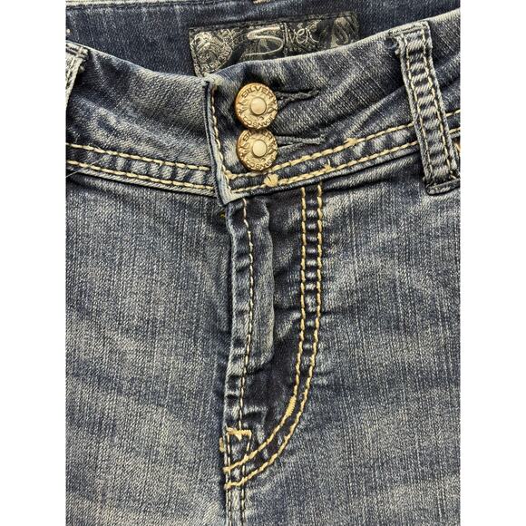 Silver Jeans Suki Flap Low Rise Boot Cut Stitched Medium Wash Women's Size 29 32 - Picture 4 of 8